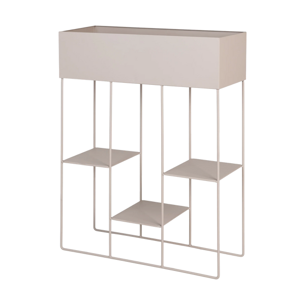 vtwonen Artichok Pepijn Staande Metalen Plantenbak Beige