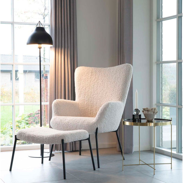 Vtwonen Artichok Rosemarie Rechthoekige Teddy Poef 61 X 41 Cm - Gebroken Wit