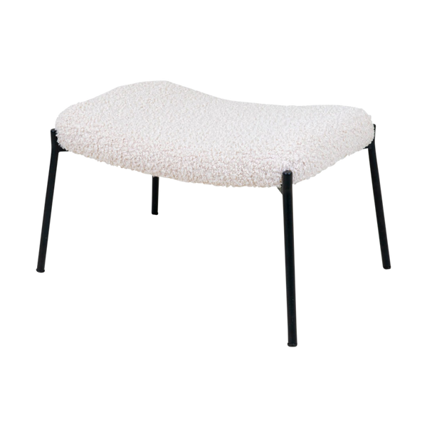 vtwonen Artichok Rosemarie Rechthoekige Teddy Poef 61 x 41 cm - Gebroken Wit