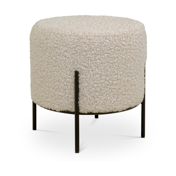 vtwonen Artichok Rosemarie Ronde Teddy Poef Ø 35 5 cm - Beige