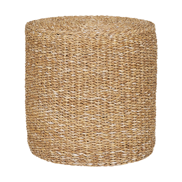 vtwonen Artichok Ward ronde poef van zeegras Ø 40 cm - naturel