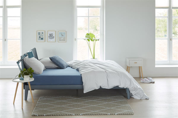 vtwonen Beddinghouse - Jersey - Hoeslaken - 180x220 cm - Blauw