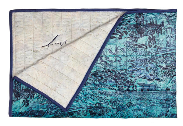 vtwonen Bedsprei beddinghouse x van gogh museum champs de blé - Bedsprei - 260x260 cm - Blauw