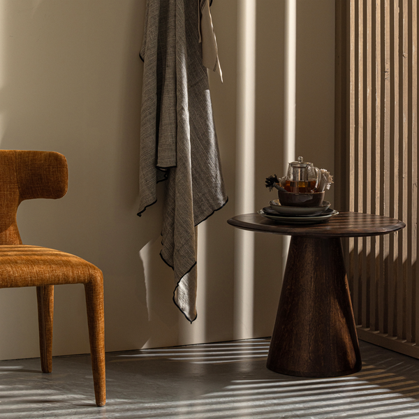 Vtwonen BePureHome Plaid Unique - Viscose/Linnen - Zwart/Off White - 53x49x48