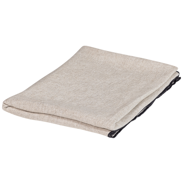 Vtwonen BePureHome Plaid Unique - Viscose/Linnen - Zwart/Off White - 53x49x48