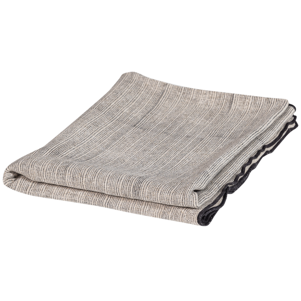 Vtwonen BePureHome Plaid Unique - Viscose/Linnen - Zwart/Off White - 53x49x48