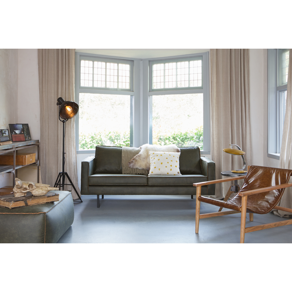 Vtwonen BePureHome Poef Rodeo- Eco-leder - Army - 43x120x60