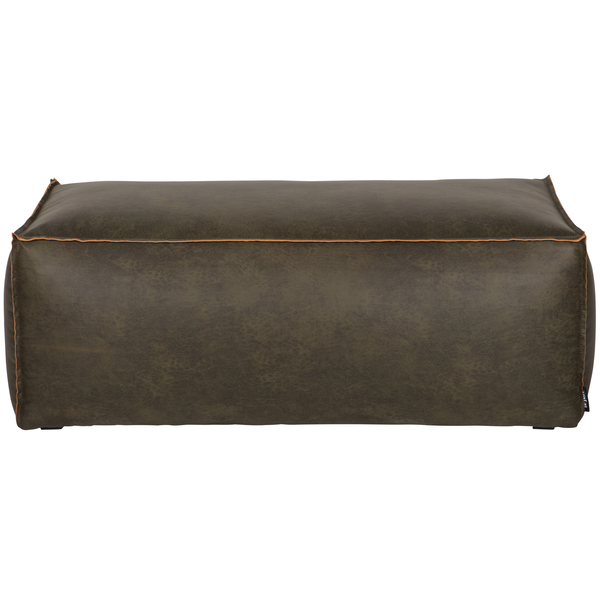 vtwonen BePureHome poef Rodeo- Eco-leder - Army - 43x120x60
