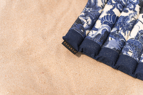 Vtwonen Besarto - Relaxmatras - Delfts Blauw - Blue Off White