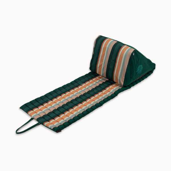 Vtwonen Besarto - Relaxmatras - Stripe - Bottle Green Orange