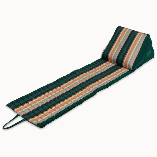 vtwonen Besarto - Relaxmatras - Stripe - Bottle green Orange