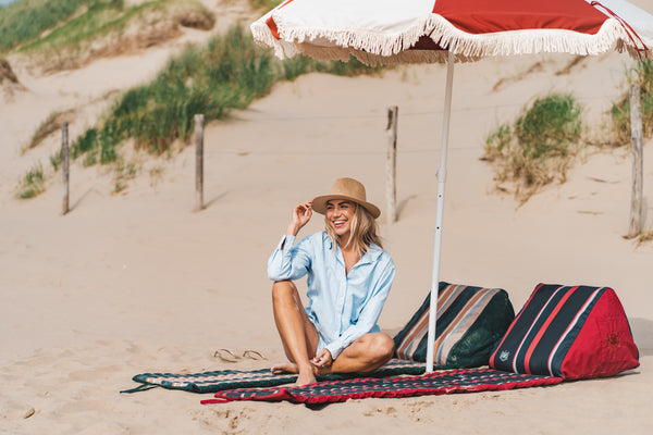 Vtwonen Besarto - Relaxmatras - Stripe Classic - Red Navy