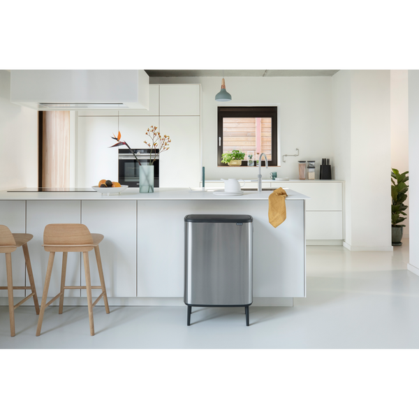 Vtwonen Bo Touch Bin Hi Met 1 Binnenemmer 60 Liter - Matt Steel Fingerprint Proof