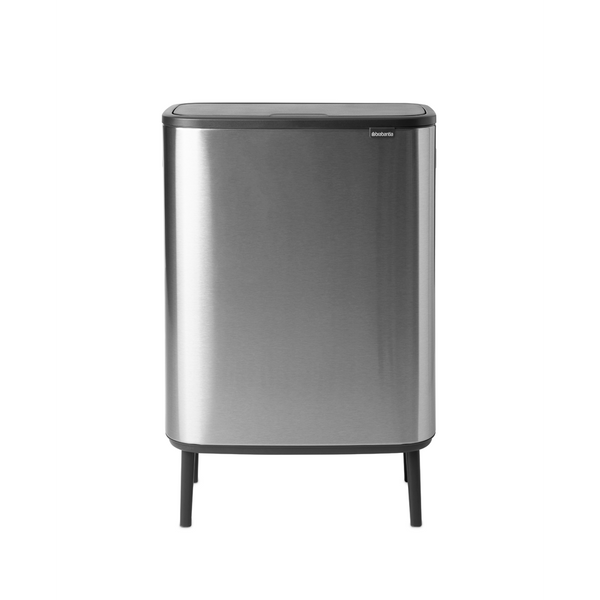 vtwonen Bo Touch Bin Hi met 1 binnenemmer 60 liter - Matt Steel Fingerprint Proof