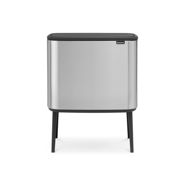 vtwonen Bo Touch Bin met 1 binnenemmer 36 liter - Matt Steel Fingerprint Proof