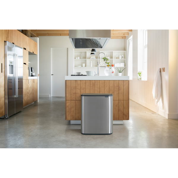 Vtwonen Bo Touch Bin Met 1 Binnenemmer 60 Liter - Matt Steel Fingerprint Proof