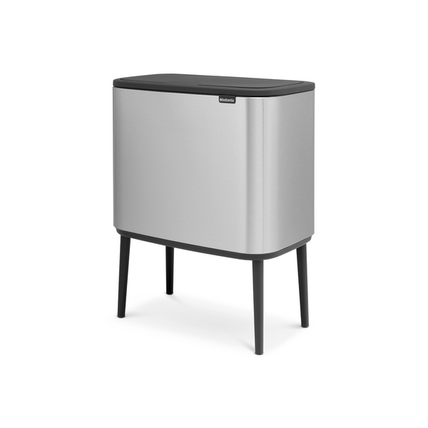 Vtwonen Bo Touch Bin Met 2 Binnenemmers 11 + 23 Liter - Matt Steel Fingerprint Proof
