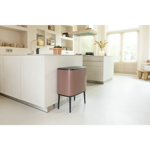 Vtwonen Bo Touch Bin Met 2 Binnenemmers 11 + 23 Liter - Satin Taupe