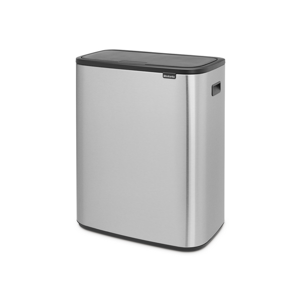 Vtwonen Bo Touch Bin Met 2 Binnenemmers 2 X 30 Liter - Matt Steel Fingerprint Proof