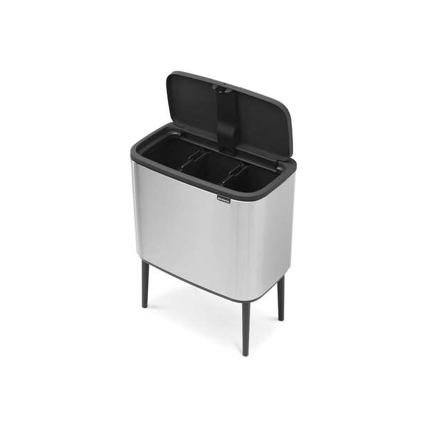 Vtwonen Bo Touch Bin Met 3 Binnenemmers 3 X 11 Liter - Matt Steel Fingerprint Proof