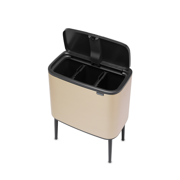 Vtwonen Bo Touch Bin Met 3 Binnenemmers 3 X 11 Liter - Metallic Gold