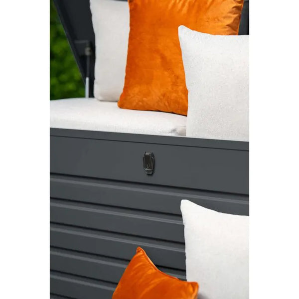 Vtwonen Cambridge Kussenbox - Aluminium - 141x73 Cm - Carbon Black