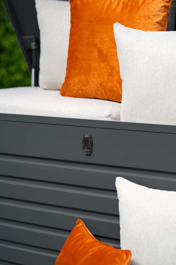 Vtwonen Cambridge Kussenbox - Aluminium - 155x97 Cm - Carbon Black