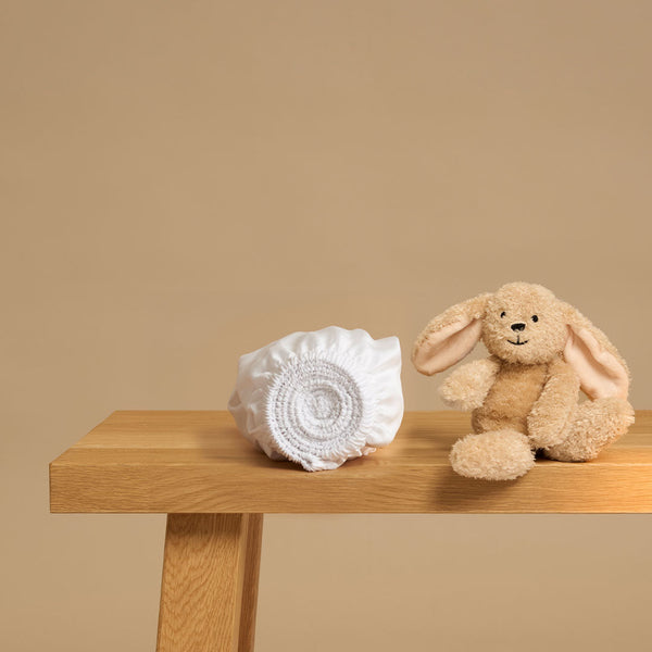 vtwonen Coco & Cici - Tencel Sateen Hoeslaken 70 x 145 cm - 1 Persoons Beddengoed - Kinderbeddengoed - Lyocell - Hypoallergeen & Extra Zacht - Wit