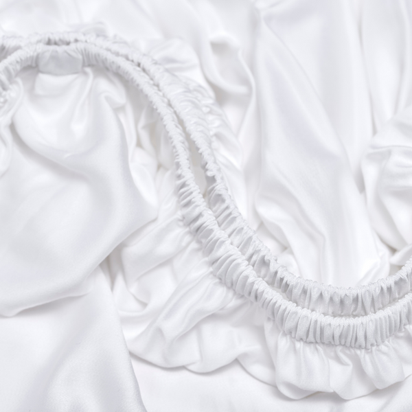 Vtwonen Coco & Cici - Tencel Sateen Hoeslaken 90 X 200 Cm - 1 Persoons Beddengoed - Lyocell - Elastiek Rondom - Wit - Extra Zacht