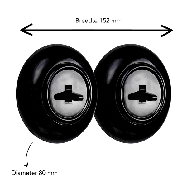 Vtwonen De Oude Schakelaar 2-voudige Schakelaar - Mat Zwart - Rond
