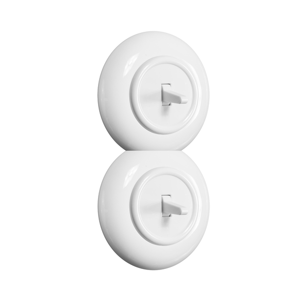 Vtwonen De Oude Schakelaar 2-voudige Schakelaar - Wit - Rond