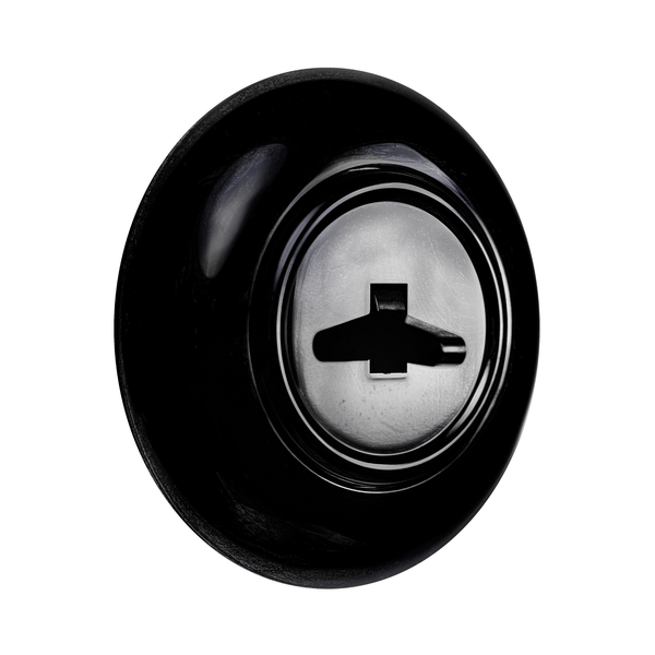 Vtwonen De Oude Schakelaar Schakelaar - Mat Zwart - Rond