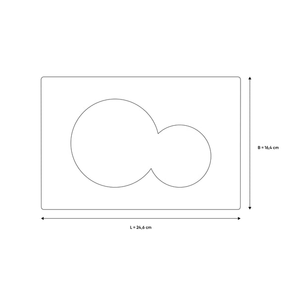 Vtwonen Decoplates Frontje Geberit Sigma 01 - Zwart - 24.6x16.4cm