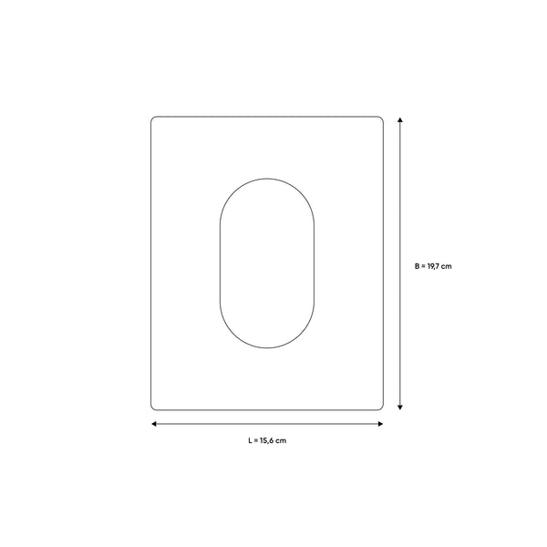 Vtwonen Decoplates Frontje Grohe Arena Cosmopolitan - Blauw - 15.6x19.7cm