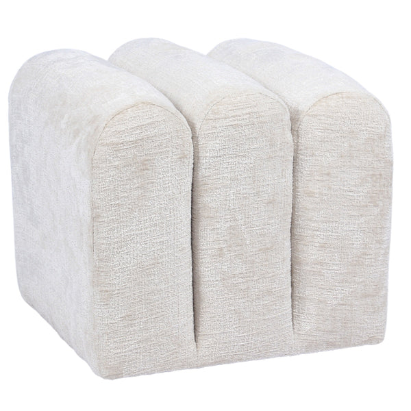 Vtwonen DÉJA Living Poef Lavia - Beige - Stof - 45x45x40cm