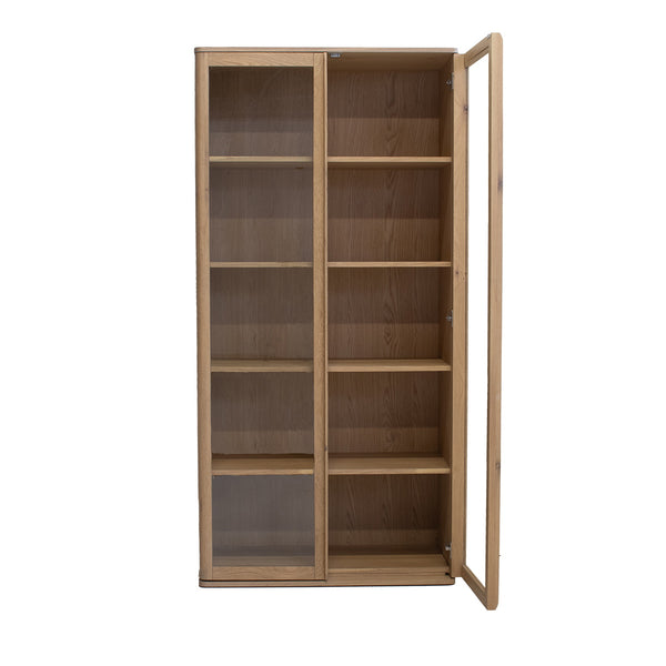 Vtwonen DÉJA Living Vitrinekast Juliette - Naturel - Eikenhout - 97x48x200cm