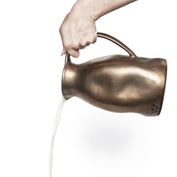 Vtwonen Dutchdeluxes Karaf - Handgemaakt - Aardewerk In Platinum