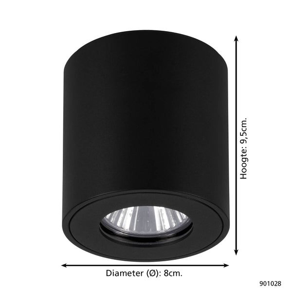 Vtwonen EGLO Plafondlamp Buiten Torrecola - Gu10 - 9 5 Cm - Zwart