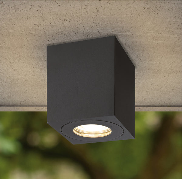 Vtwonen EGLO Plafondlamp Buiten Torrecola - Gu10 - 9 5 Cm - Zwart