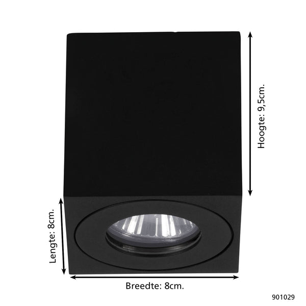 Vtwonen EGLO Plafondlamp Buiten Torrecola - Gu10 - 9 5 Cm - Zwart
