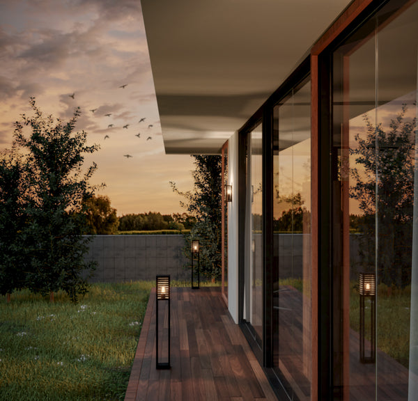 Vtwonen EGLO staande lamp buiten Alamonte 3 - e27 - 100 cm - zwart