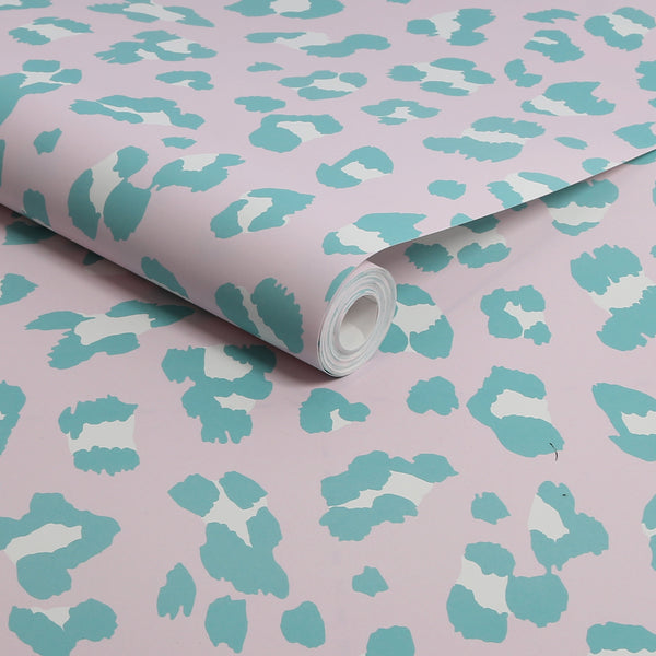 Vtwonen Envy Vliesbehang Big Cat Bubblegum Roze/blauw 10mx52cm