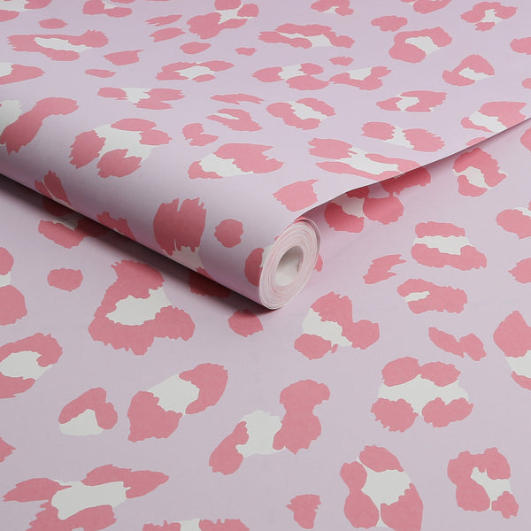 Vtwonen Envy Vliesbehang Big Cat Candyfloss Roze/wit 10mx52cm