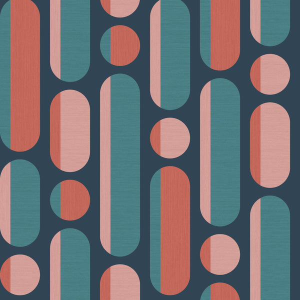 Vtwonen Envy Vliesbehang Morse Blauw/roze 10mx52 Cm