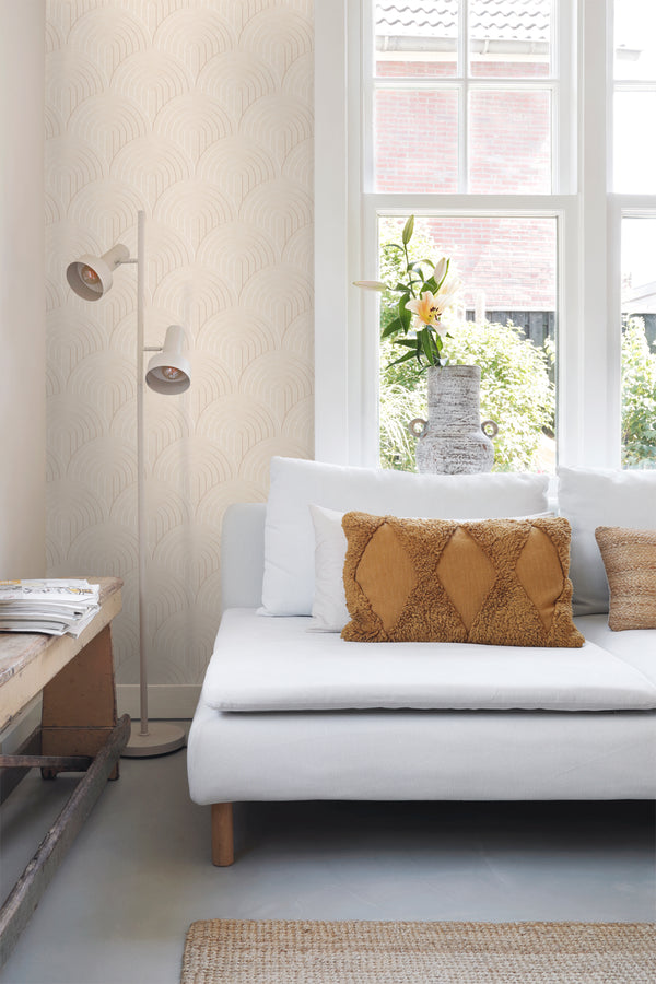 Vtwonen ESTAhome Behang 3D-motief Lichtbeige - 50 X 900 Cm - 131106