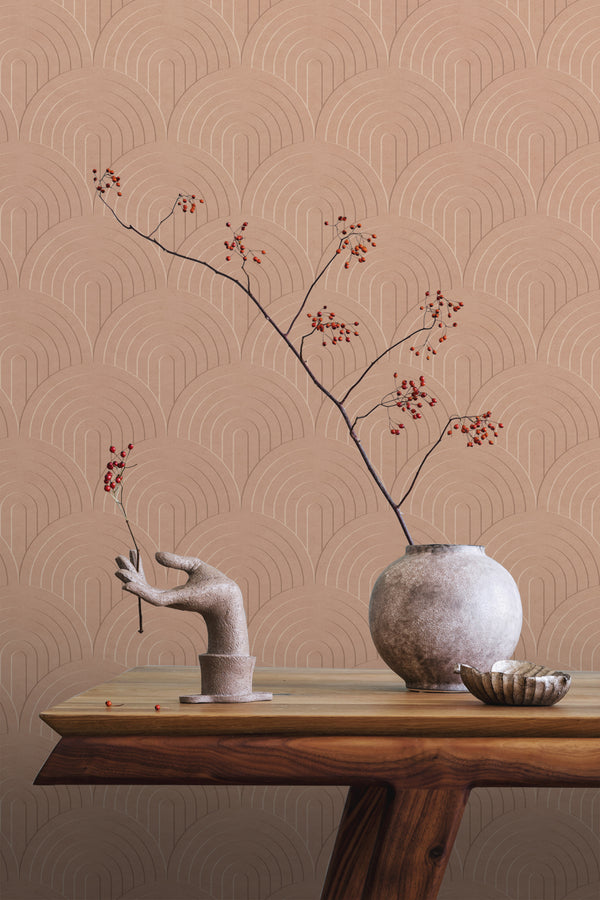 Vtwonen ESTAhome Behang 3D-motief Terracotta Roze - 50 X 900 Cm - 131110