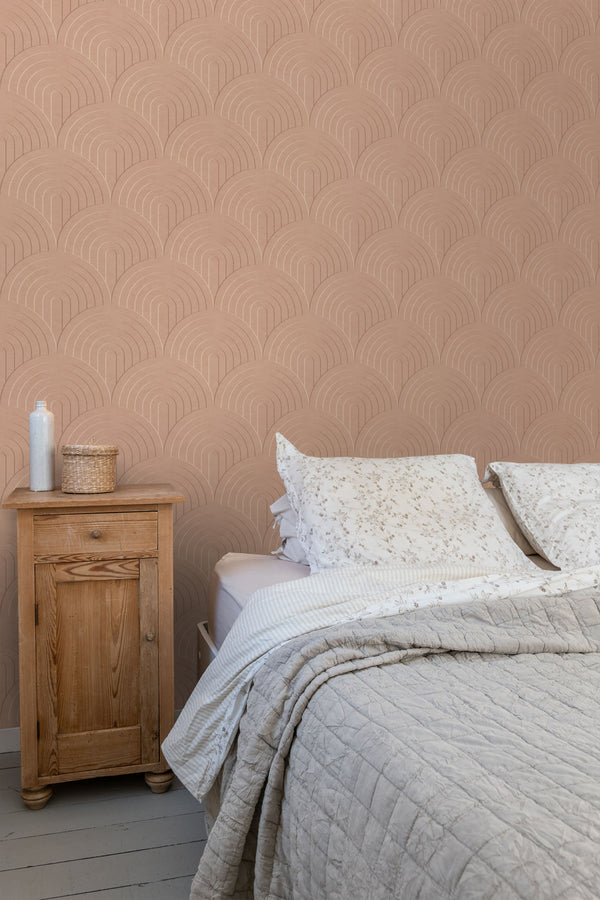 Vtwonen ESTAhome Behang 3D-motief Terracotta Roze - 50 X 900 Cm - 131110