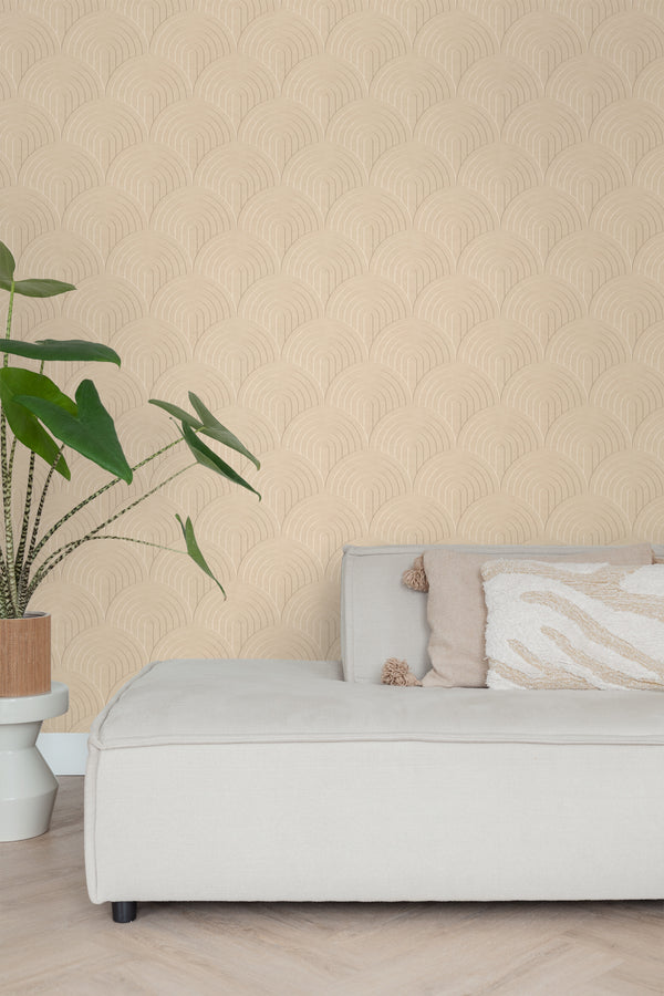 Vtwonen ESTAhome Behang 3D-motief Warm Beige - 50 X 900 Cm - 131107