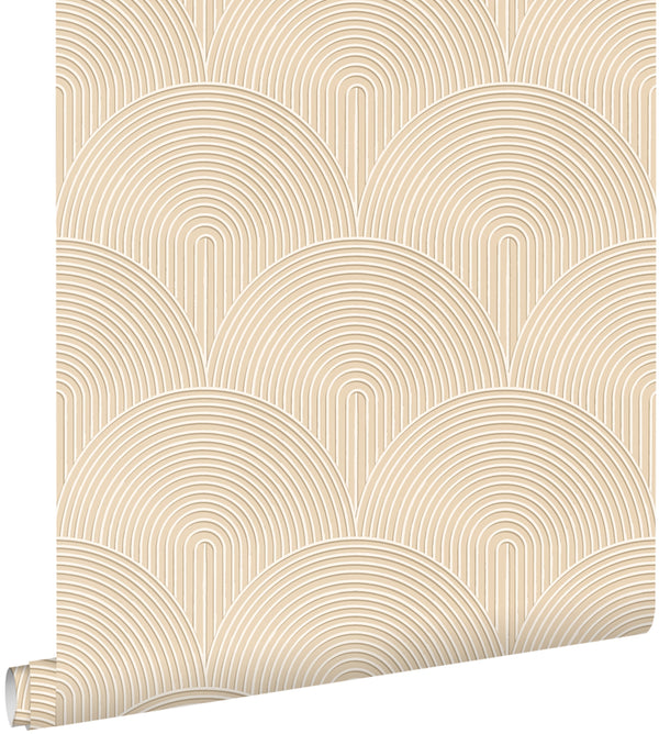 vtwonen ESTAhome behang 3D-motief warm beige - 50 x 900 cm - 131101
