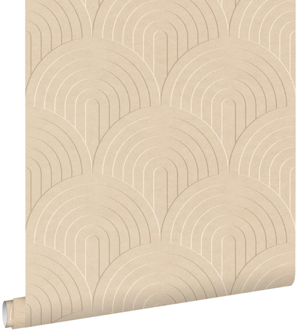 vtwonen ESTAhome behang 3D-motief warm beige - 50 x 900 cm - 131107